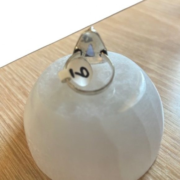 NEW Blue Lace Agate 925 Silver Overlay Ring Size 9 - Picture 4 of 4